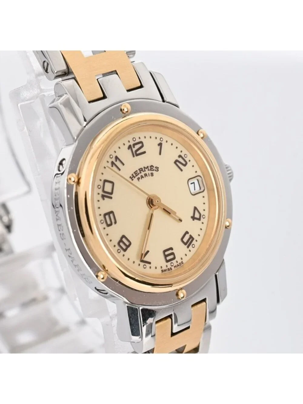 Hermes Watch Clipper Gold